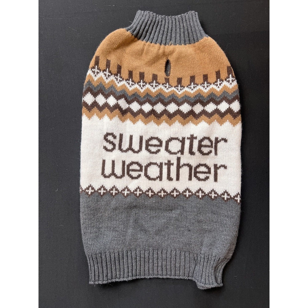 Vibrant Life Dog Sweater Medium Sweater Weather Fair Isle Knit Fall Pet